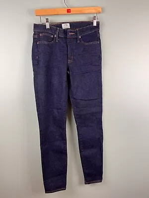 NEW J Crew 8  Toothpick Skinny Jeans Womens Size 27 Blue Dark Wash Stretch • $22.99