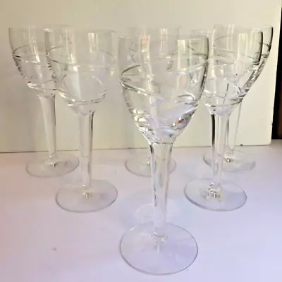6 X 10ins Jasper Conran Waterford Crystal Large Wine Glasses Aura • £250