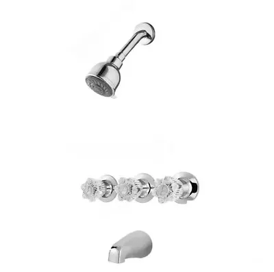 Pfister Bedford 801-WS2-BDCC 3-Handle Tub And Shower Faucet - Polished Chrome • $74.95