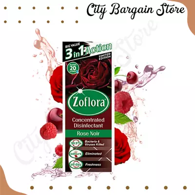 Zoflora Rose Noir Concentrated Disinfectant Disinfectant 500ml 3in1 E5 • £10.43