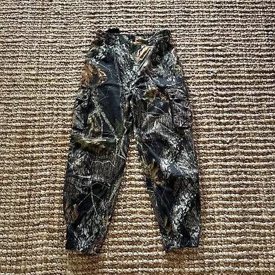 Vintage Mossy Oak Pants Mens Large Brown Camo Scent Control Joggers Cargo Pocket • $29.99