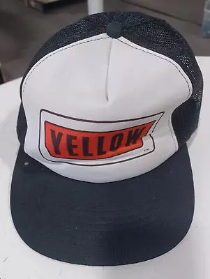 Vintage 1980s YELLOW YRC Trucking Company Mesh Back Snapback One Size Fits All • $14.95