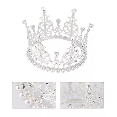 Crown Tiara Mini Full Round Crystal Crowns And Tiaras • $10.59