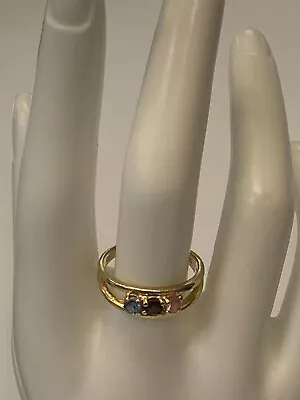 ESTATE 14k YelloW  Gold MOTHERS DAY Ring  - FEB - OCT- NOV-   LAB CREATED • $260