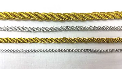 Metallic Piping Rope Silver/gold String Cord 1510 Or 22metre • £2.25