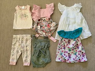 Baby Girls Size 00 Newborn Clothing Rompers Dresses Set Disney Goldie+ Mixed Lot • $18
