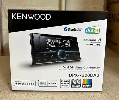 Kenwood CD/MP3 Double DIN Car Stereo DAB Radio Bluetooth USB DPX-7300DAB #OP • £139.99