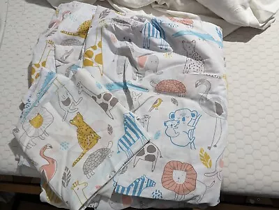 Children's Double Duvet Bedding Set Safari Animals Next • £10