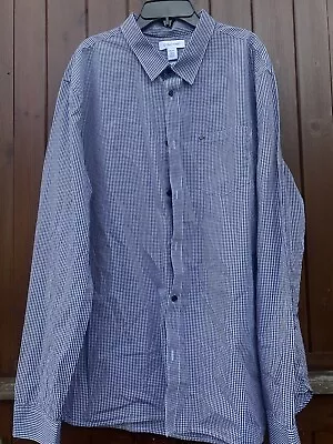 Men’s Calvin Klein Plaid Long Sleeve Shirt Size XXL Extra Fine Cotton • £7