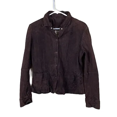Vakko Sport Women’s Brown Goat Suede Leather Jacket - Size Large • $30