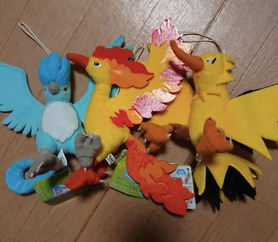 Pokemon Plush Doll Stuffed Toy Articuno Moltres Zapdos 3 Set BANDAI Tagged • $98