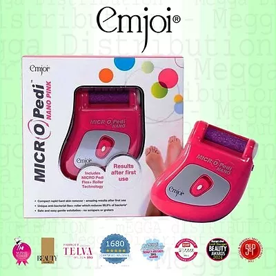 Emjoi Micro-Pedi Nano PINK Rough/Hard Skin Pedicure FLEX+ Mineral Roller Remover • £34.25