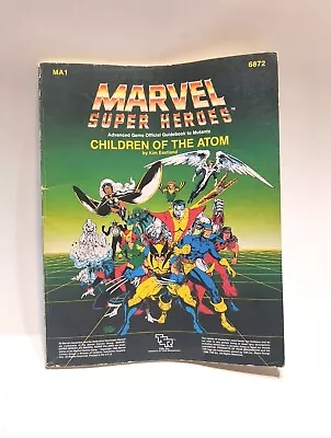 1986 TSR Marvel Super Heroes Children Of The Atom RPG MA1 6872 W Attached Map • $21.95