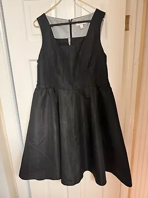 Isaac Mizrahi For Target Fit Flare Black Lined Size 18 Textured Dress Rockabilly • $20