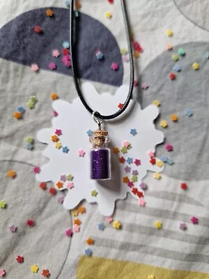 Handmade Fairy Dust In A Glass Bottle Necklace • £10