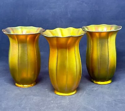 Antique Steuben Art Nouveau Arts &crafts Floriform Glass Shades F.carder Aurene • $445