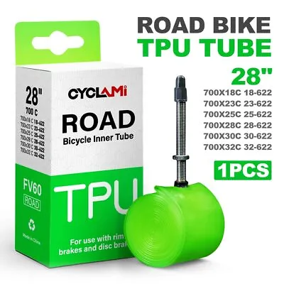 38g Road Inner Tube 700CX18 25 28 32c TPU Material 60/80mm French Valve • $19.98