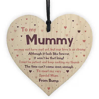 Mummy To Be Gifts From Bump Wooden Heart New Baby Gift Mothers Day Gift  • £3.99