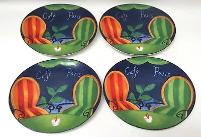 Misono/Sango CAFE PARIS Set 4 Oval Salad Plates 8 3/8” Art Deco • $21.25