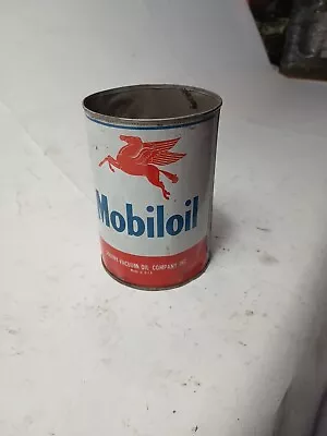 Vintage Mobil Oil Metal Motor Oil Can Os89 • $40