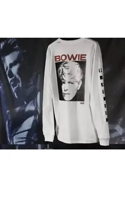 VANS X David Bowie SERIOUS MOONLIGHT LONG SLEEVE T-SHIRT Men SZ M New Sold Out • $50