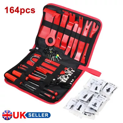 164Pcs Car Trim Removal Tool Set Radio Hand Pry Panel Door Interior Clip Plastic • £14