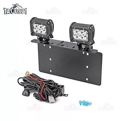 4  LED Light Bar Fog Pods Front License Plate Mount Bracket For Ford Truck Car • $51.69