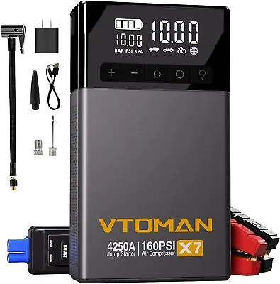 VTOMAN X7 Car Jump Starter Portable 4250A Battery Charger Booster Air Compressor • $179