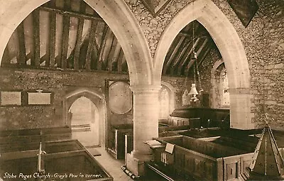 Stoke Poges Church - Grays Pew - Postcard • $5.33