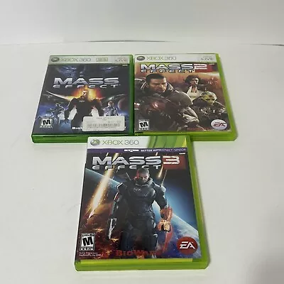 Mass Effect Trilogy 1 2 3 (Xbox 360 2007) Complete W/ Manual - Tested Working • $17.99