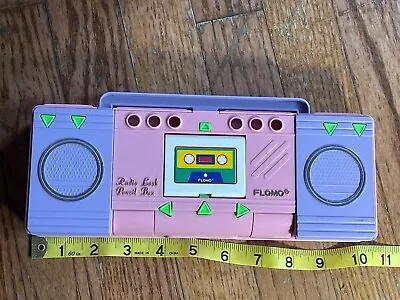 Vintage Flomo Radio Look Pencil Box Case 80's 90's Pink Purple Boombox • $49.99