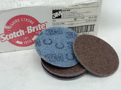 $19.99 • Buy 5-pcs 3M Scotch-Brite 4-1/2  Surface Conditioning Disc SE-DH Hook & Loop COARSE