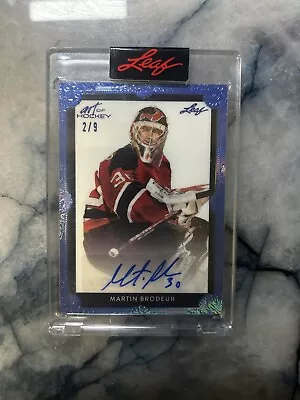 2022 Leaf Art Of Hockey Martin Brodeur Blue Auto /9 • $25