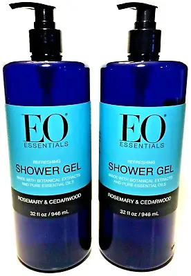 (2 Pack) EO Essential Oils - ROSEMARY & CEDARWOOD Shower Gel / Body Wash 32 Oz   • $49.95