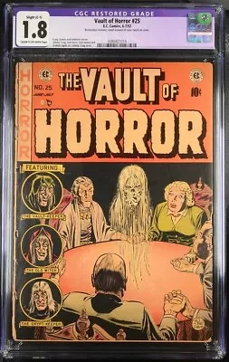 Vault Of Horror 25 CGC Restored 1.8 Johnny Craig Cover E.C. Comics 1952 • £110.83