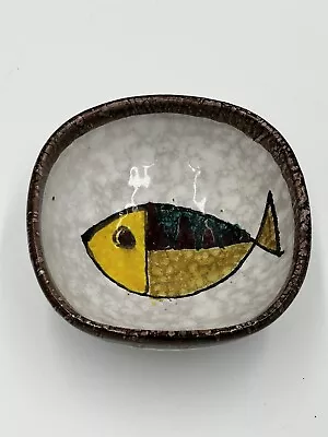 Italy Mid Century Fish Bowl  5 1 /4” Diameter • $45