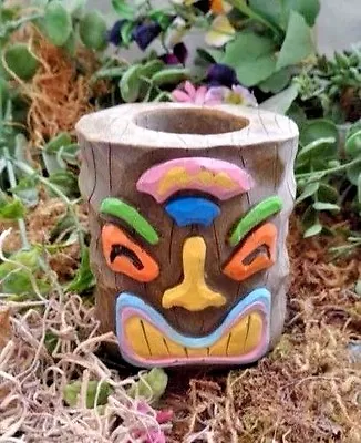 Latex Tiki Candle Holder Mold Plaster Concrete Casting Mould 3.5  X 3  • $44.95