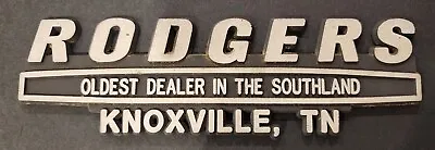 Rodgers--KnoxvilleTn--Plastic Dealer Emblem Car  Vintage SM6329 • $14.99