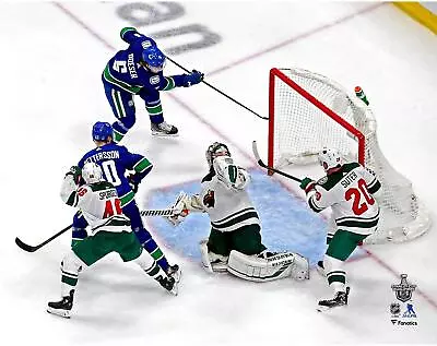 Brock Boeser Vancouver Canucks Unsigned First Stanley Cup Playoffs Goal Photo • $14.99