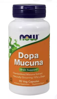 NOW Foods DOPA Mucuna 90 Veg Capsules Brain Support Exp 02/26 Sealed Free Ship! • $11.97