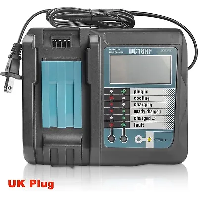 Rapid Battery Charger 14.4-18V DC18RF For Makita LXT LI-ION -110V Faster Charger • £19.89