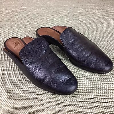 Frye Women’s Mules Clogs Slip On Flats Classic Leather Black Size 8 M • $35