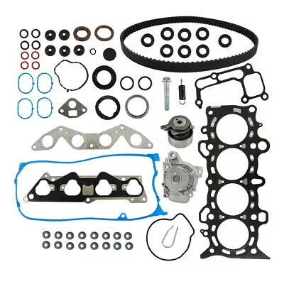 Head Gasket Set Timing Belt Kit Water Pump Fit For Honda Civic 1.7L SOHC D17A1 • $86.44