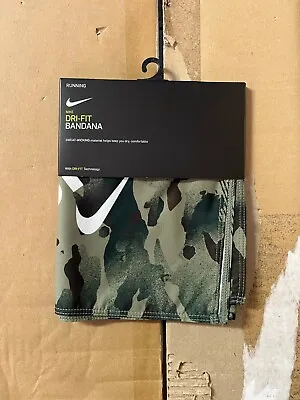 £19.81 • Buy Nike Dri-FIT Army Green Printed Bandana / Unisex One Size