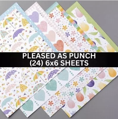 Stampin Up PLEASED AS PUNCH Designer Series Paper Umbrella Tulip (24) 6x6 Shts • $15.87