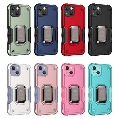 $11.99 • Buy Case For IPhone 14 13 12 11 Pro Max X XR XS 8 7+ Armor Rugged Ring Holder Cover