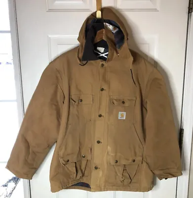 Carhartt Hunting Jacket Heavy Coat CB256 USA Made Blanket Lined XXL W/hood Vtg. • $219.99