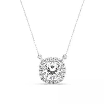 Diamond Engagement Pendant VVS2 E Cushion 1.10 Ct Lab Created IGI Sparkling • $1155