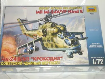 1/72 Zvezda Mil Mi-24V Hind E Attack Helicopter Scale Model Kit New Sealed • $34.99
