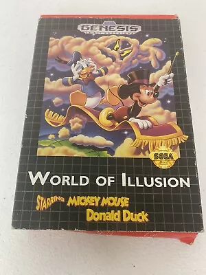 World Of Illusion: Mickey Mouse & Donald Duck - Sega Genesis Cardboard Box ONLY • $12.73